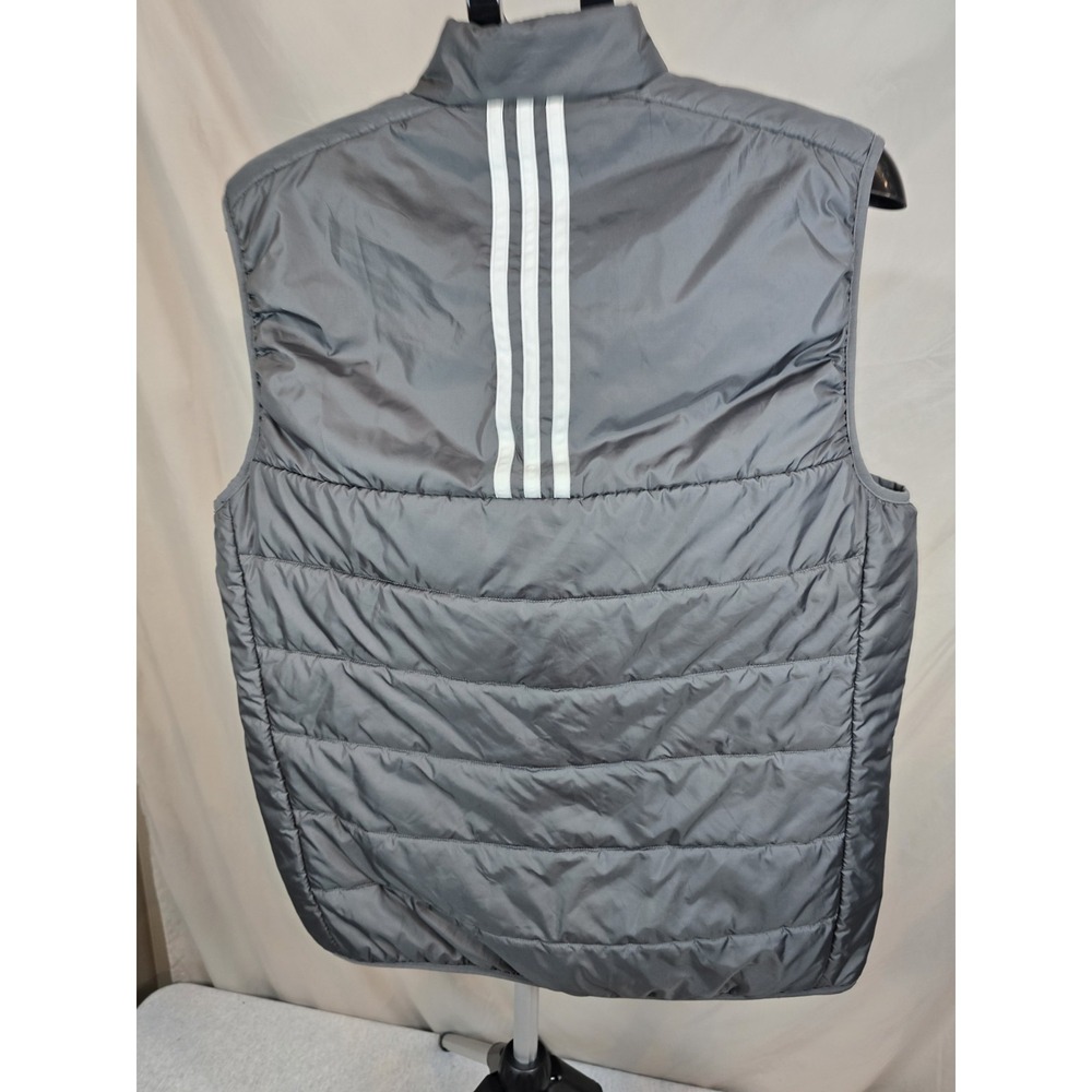 Adidas Medium M grey puffer vest "Verizon Visa Card" - Picture 2 of 3